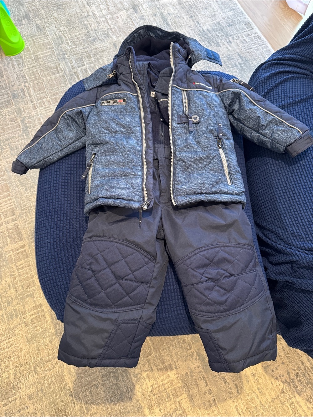 32 Degrees Navy Kids Snow Bib Overalls